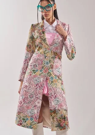 AKIRA Had Me At Hello Patchwork Trench Coat