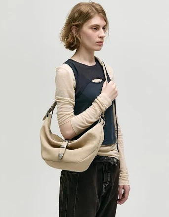 MARGESHERWOOD [MARGESHERWOOD] BELTED HOBO MEDIUM CROSS-BODY BAG [BROWN] by W Concept