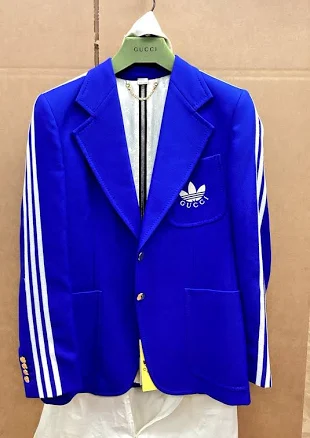Gucci x Adidas Fluid Drill Blazer BLUE MOD. 1GDWF0 SIZE 44
