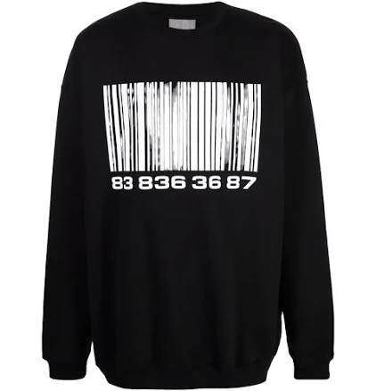 SweaMen TMen Bar-code Print Sweatshirt