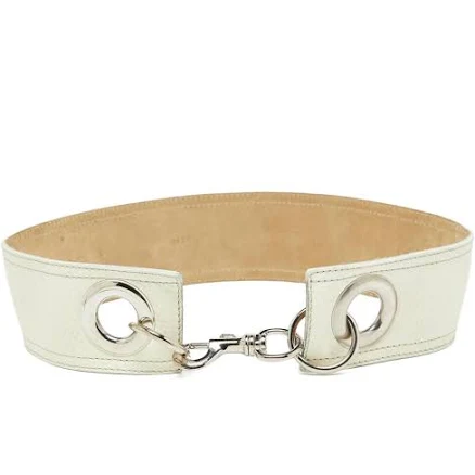 Miu Miu Women's Leather Belt with Buckle Waist