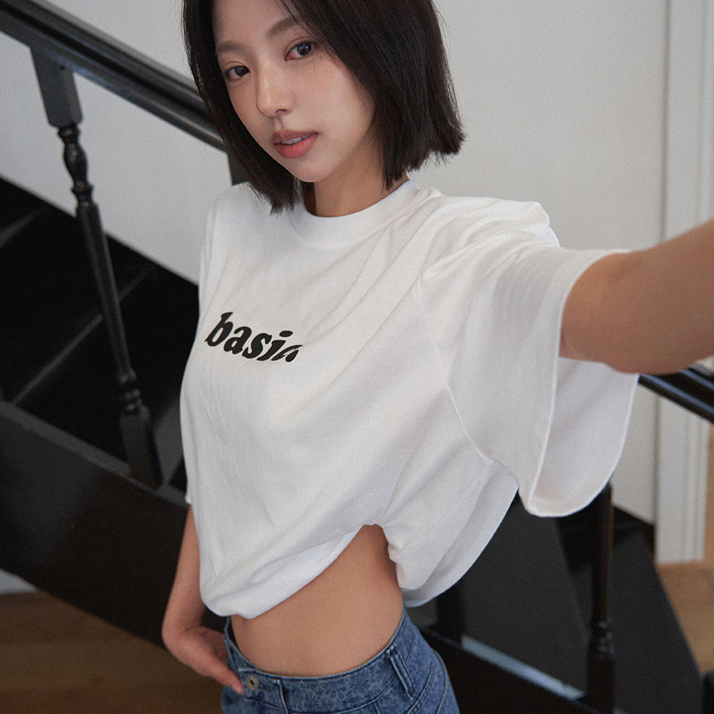 [랑거] basic lettering t-shirt_5Color