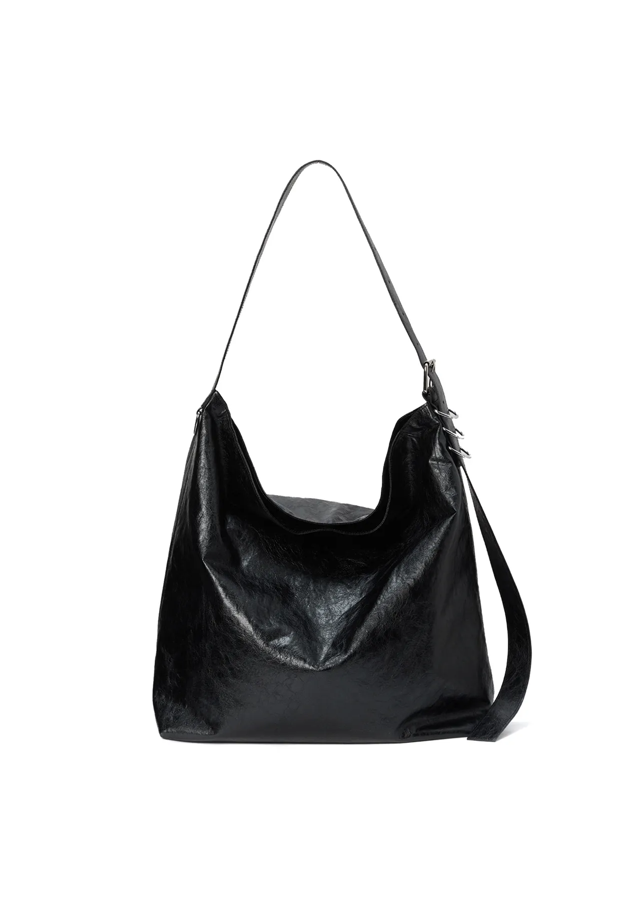 FAUX LEATHER BELT-STRAP BAG-LARGE