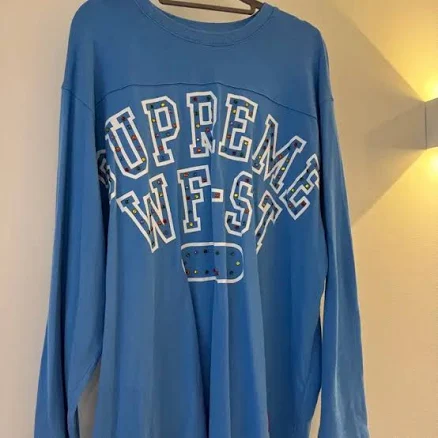 [L] Supreme Athletic Studded Long Sleeve Blue