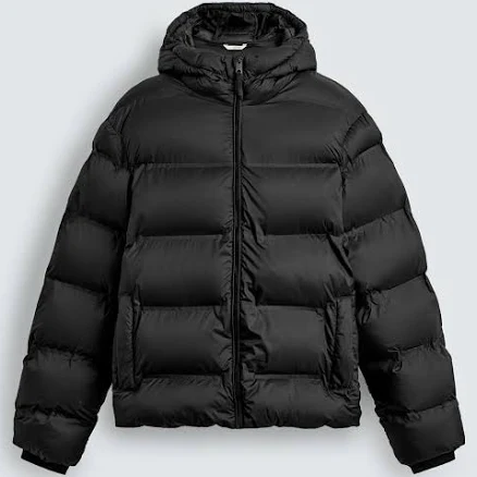 Zara Men's Water Repellent Hoodie Puffer Jacket