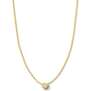 Zales 1/10 CT. T.w. Lab-Grown Diamond Solitaire Necklace in Sterling