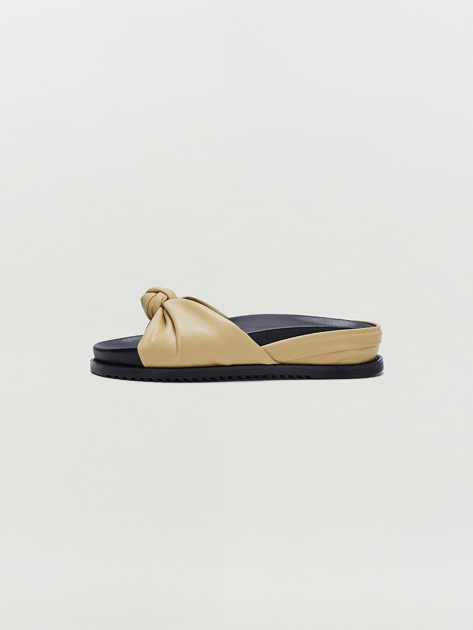 SOY Knotted Slide Sandal - Beige