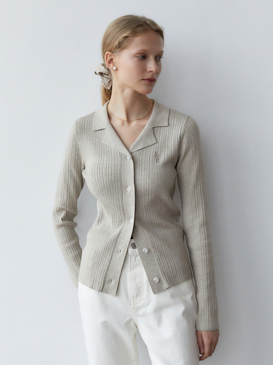 Open Collar Cardigan
