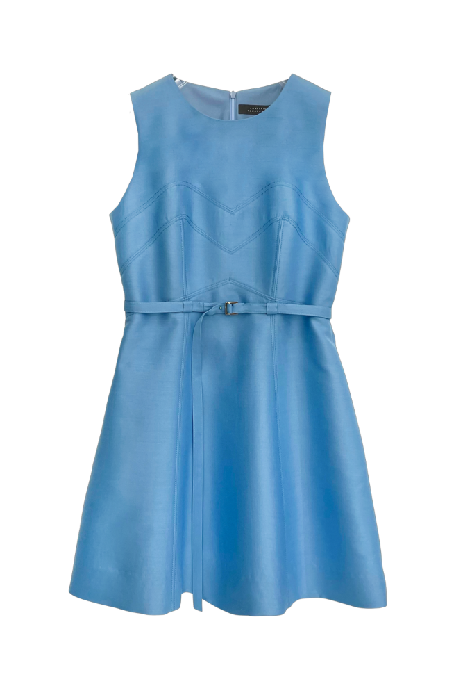 Wool Silk Sleeveless Dress (Blue) 박신혜 착용