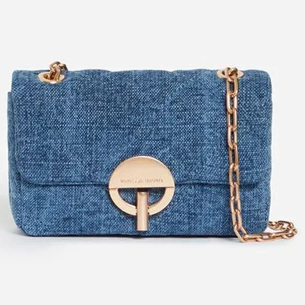 Vanessa Bruno Nano Moon Linen Shoulder Bag