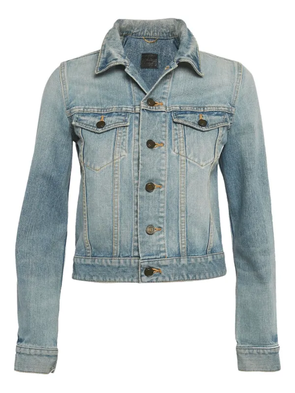 Faded-effect Denim Jacket