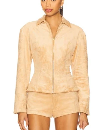 Amanda Uprichard x REVOLVE Grace Jacket in Tan - size M