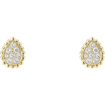 18ct Yellow-Gold Diamond Serpent Stud Earrings