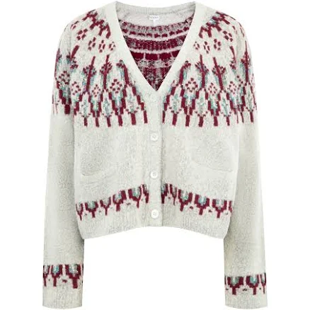 Loewe Women's Fair Isle Patch-Pocket Cardigan