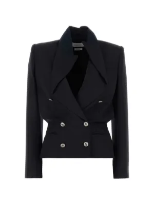 Cropped Double-breasted Blazer