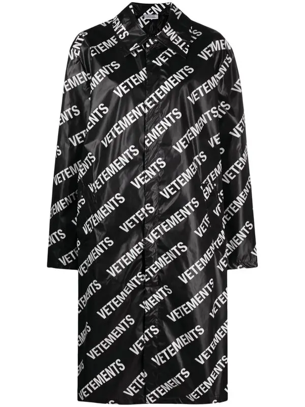 Logo-print Mid-length Coat