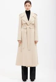 Cashmere Wool Wide Round Collar Flare Coat