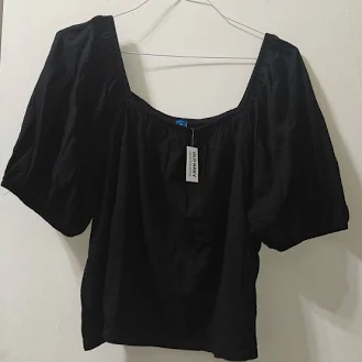 Old Navy Women's Square-Neck Puff-Sleeve Top