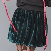 Pinch Velvet Mini Bubble Skirt