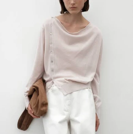 ATELIER NAIN Cowl Neck Knit Cardigan