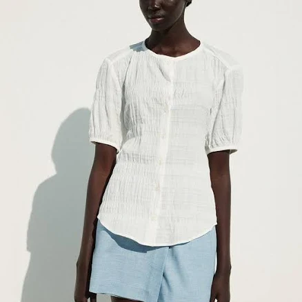 RE RHEE Buttoned Tie Back Blouse