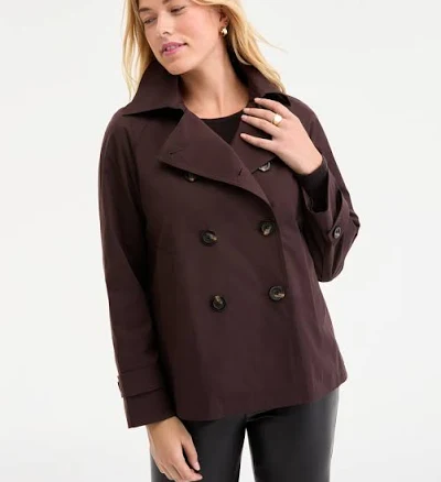 Michael Kors Women's Michael Short Double-Breasted Trench Coat