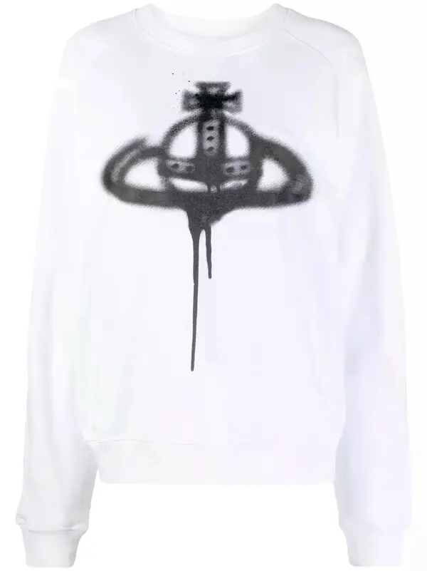 Spray Orb-print Cotton Sweatshirt