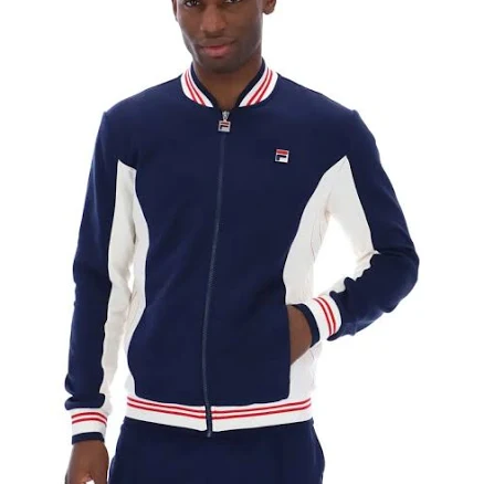 FILA - Settanta Baseball Track Jacket - Navy / Red Heritage Edition