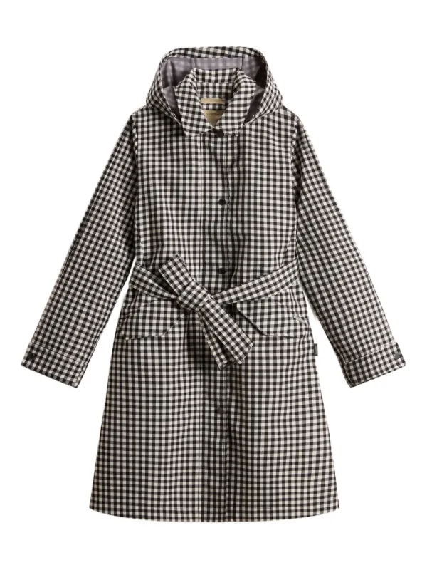 Gingham-print Coat