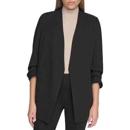 DKNY Womens Open Front Blazer Jacket