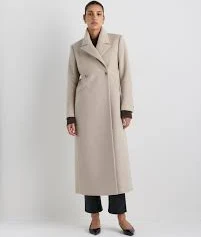 Wool Cashmere Tailored Long Coat