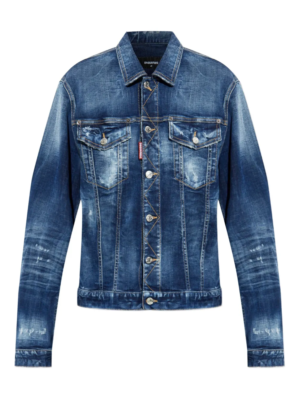 Contrast-stitching Denim Jacket