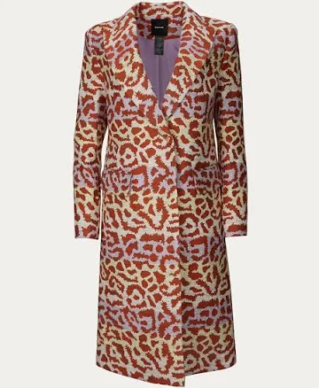 Smythe Peaked Lapel Leopard Overcoat