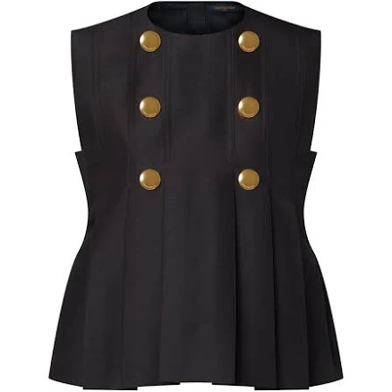 Louis Vuitton Button Front Pleated Top