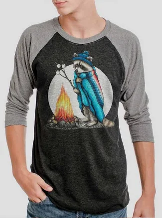 Roasting Raccoon Triblend Raglan