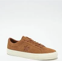 Converse One Star Pro Nubuck Warm Tan & Egret Skate Shoes