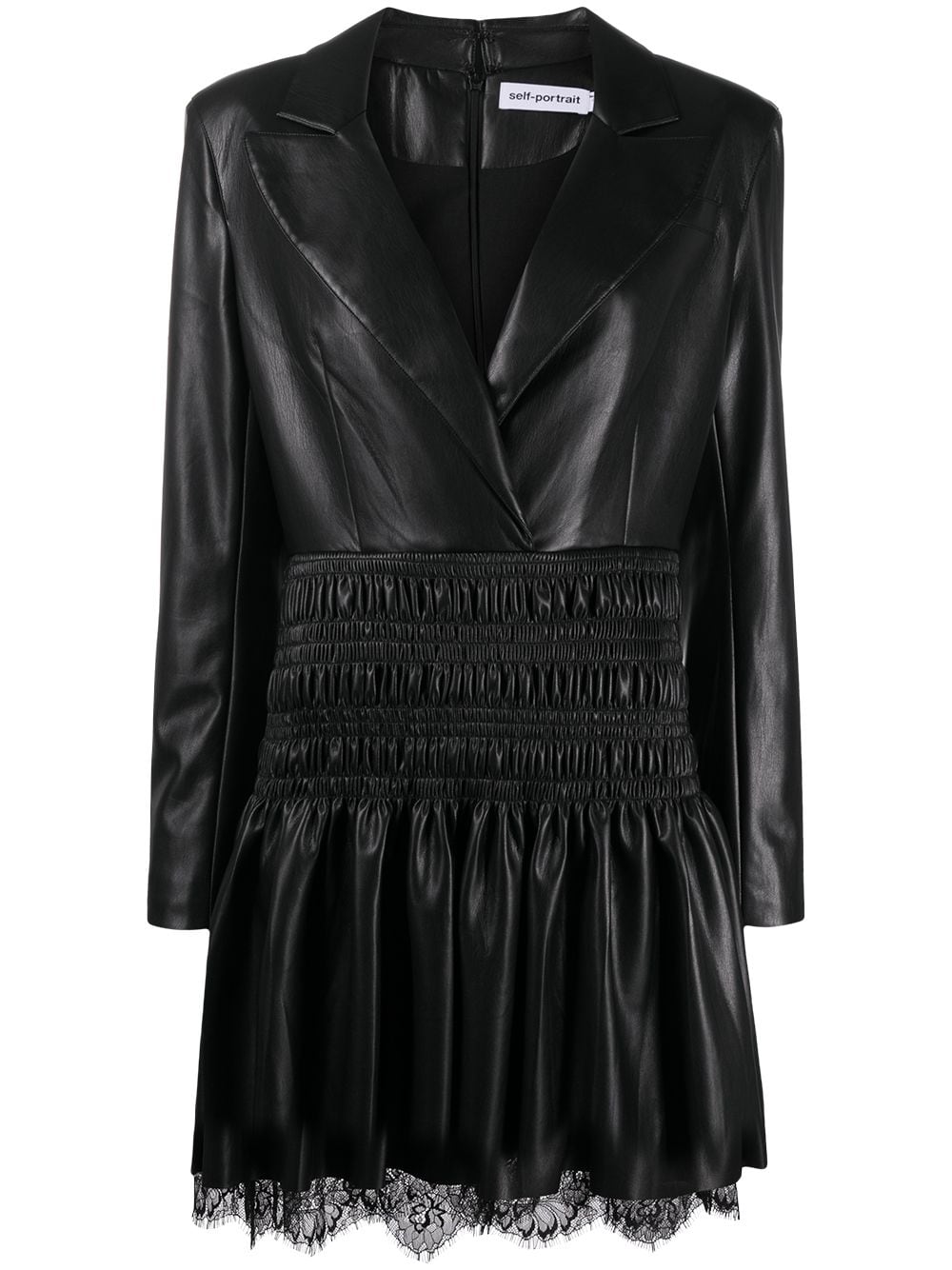 Blazer Ruched-waist Mini Dress