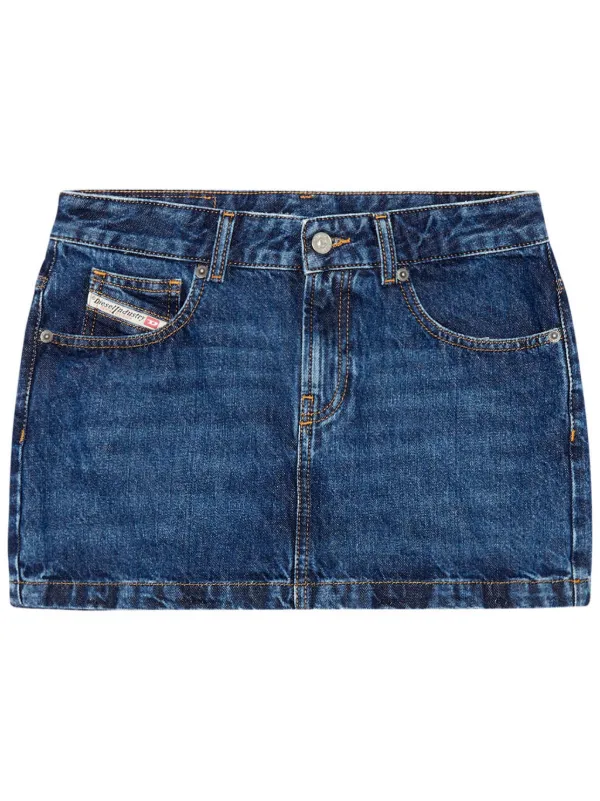 Low-rise Denim Mini Skirt