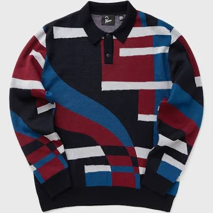 by Parra Vertical Forest Knitted Polo men