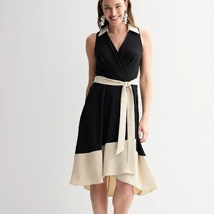 Harper Rose Collared Colorblock Dress