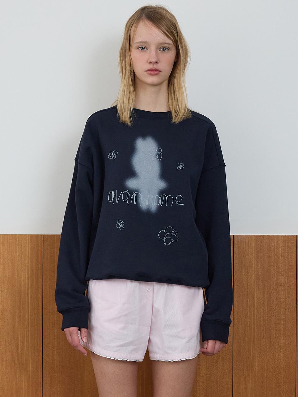 Fur Print Sweatshirt [Navy]