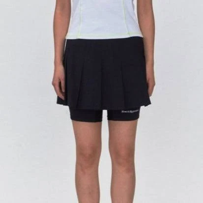 REST & RECREATION SS2404 LAYERED PLEATS SKIRT Black