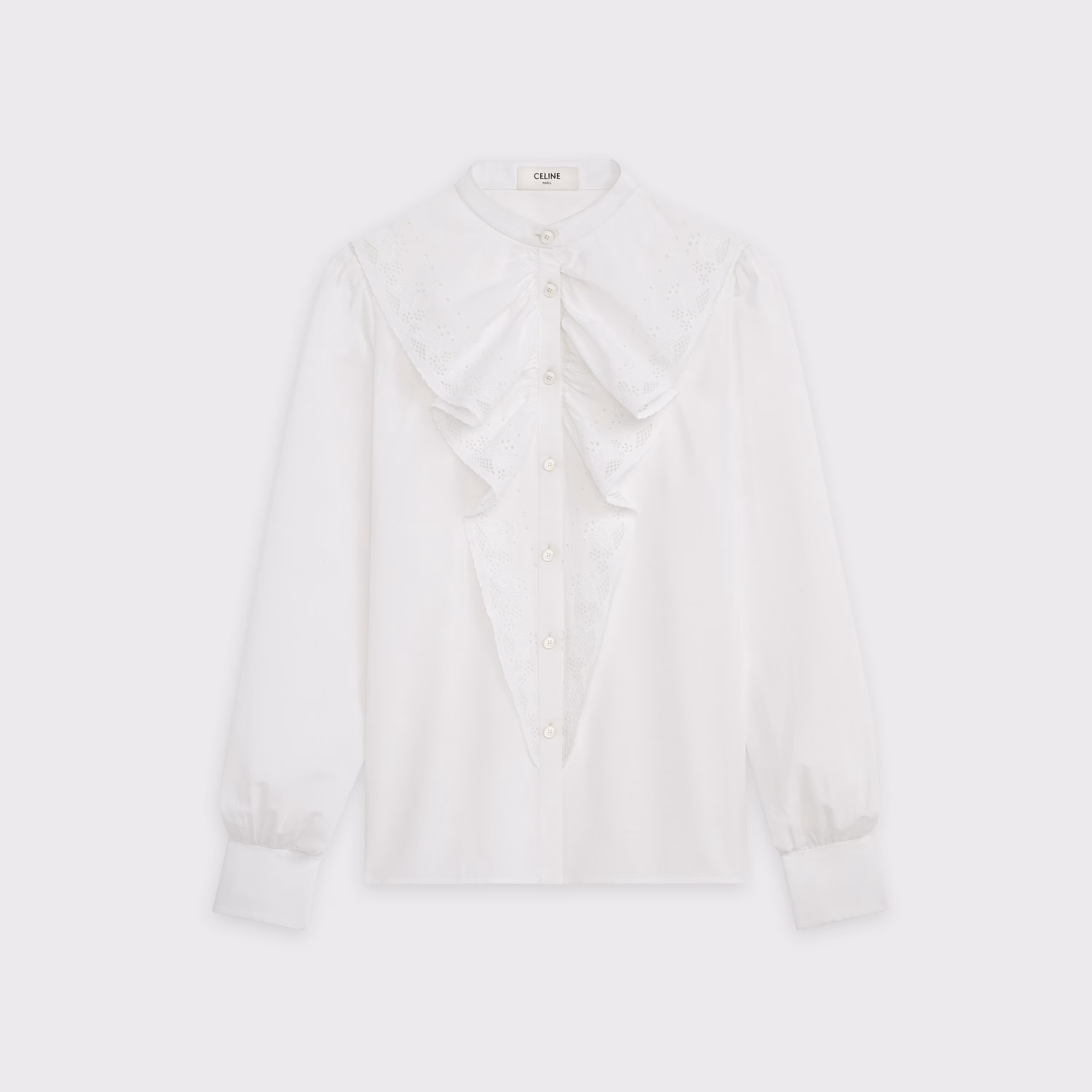 Jabot Frill Blouse In Cotton Batiste