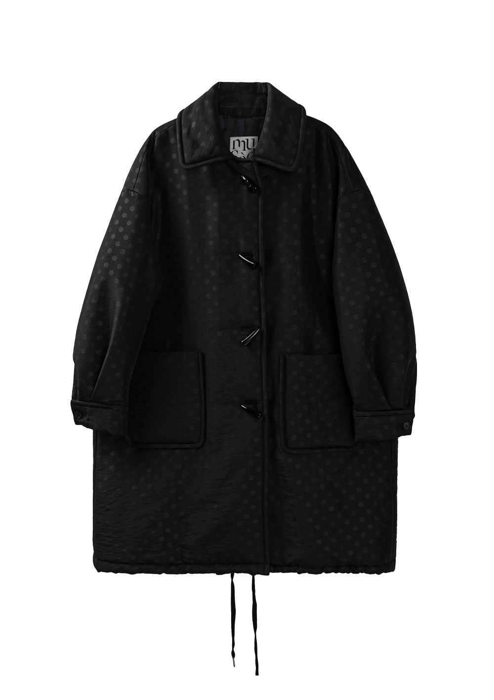 Mused Lave De Duffle Coat - Black Dot