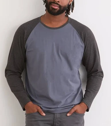 Ethical Trade Co. Men's Organic Cotton Raglan Long Sleeve T-Shirt