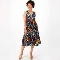 Attitudes by Renee Woven Regular Smock Tank Sundress