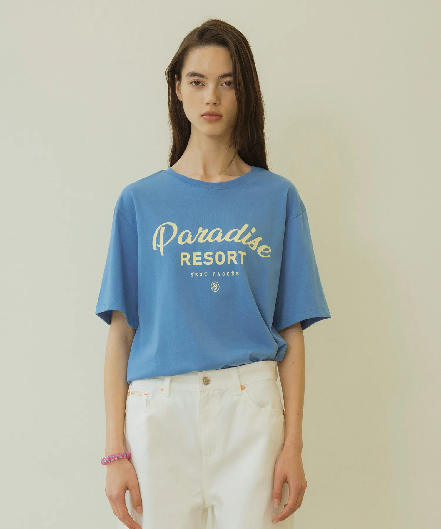 SITP5110 Loose Fit Paradise T-Shirt_Light blue