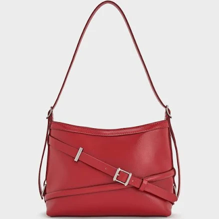 Charles & Keith Bryna Buckled-Strap Crossbody Bag