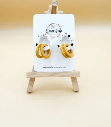 Speckled Chain Link Statement Earrings