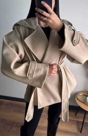 Cashmere Double-Breasted Trench Coat